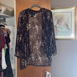 martin/brown cardigan